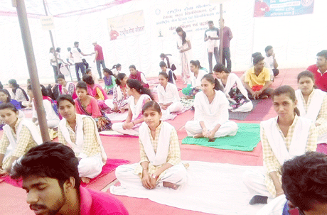 MJ College Yoga Day