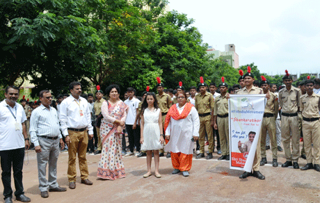 Narayani Mishra Flagging off the 10000 step race