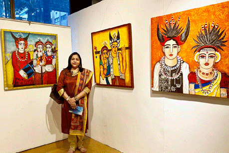 Nandini Verma's Paintings to be exhibited today in Nehru Art Gallery Bhilai