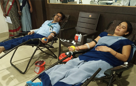 Blood Donation organized at Sparsh Hospital