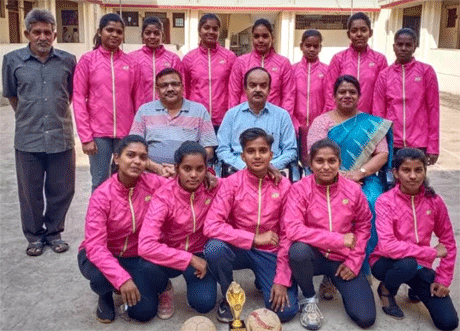 Patankar Girls College Durg wins the Handball title for 7th consecutive year