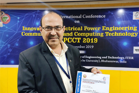 Prof Bharti awarded Best Research Paper Award in International Seminar of Power Engineering