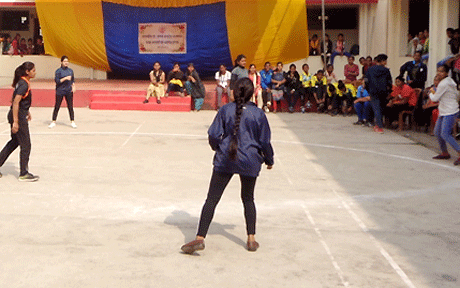 Dodge ball at Patankar Girls College Durg