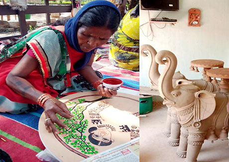 Clay art at Patanakar Girls College