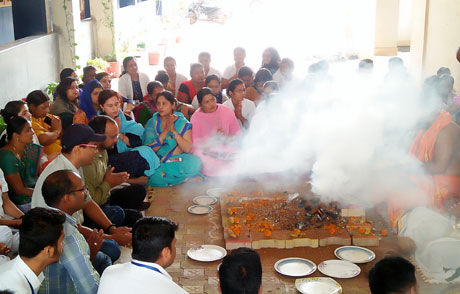 Hawan against COVID-20 Pandemic at MJ College