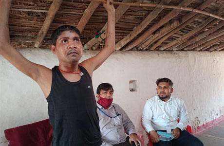 The life of a critically injured was saved at Sparsh Multispelity Hospital. The team visited the patient for followup after three months of discharge