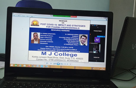 Webinar at MJ College of Pharmacy