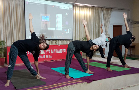 International Yoga Day at Shri Shankaracharya Mahavidyalaya Bhilai