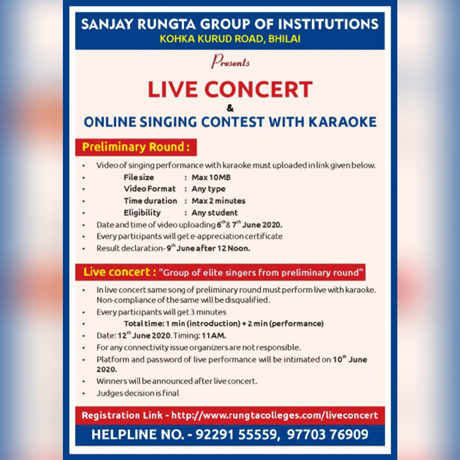 Online singing competition at SRGI