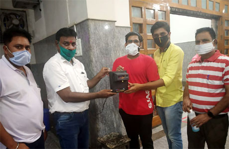 Automatic Sanitizing machine developed by students