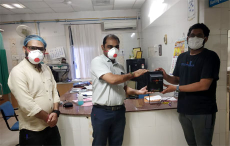 Automatic Sanitizing machine developed by students