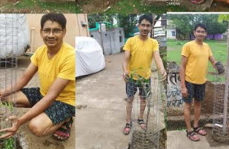 SSMV students bag first position in tree plantation collage contest