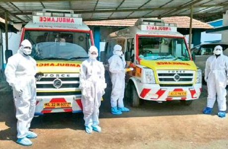 Alert ambulance drivers saving lives of corona patients