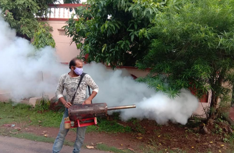 Fogging to prevent mosquito borne diseases