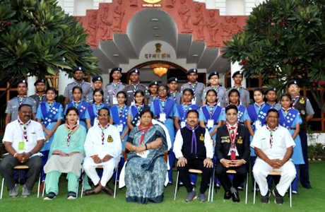Bemetara Scout Guides felicitated by Governor