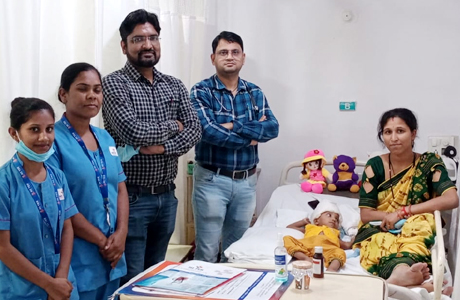 Baby Girl with severe head injury gets new stretch of life at Hitek Superspeciality Hospital