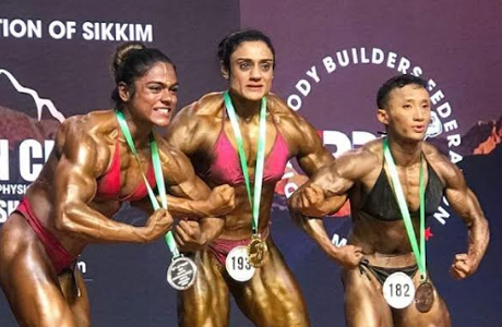 Supriti and Ashok of CG bag medals in national body building