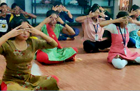 Yoga camp organized at Girls College Durg