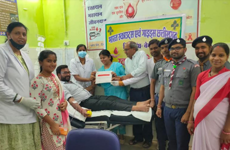 Scouts donate blood on Ambedkar Jayanti