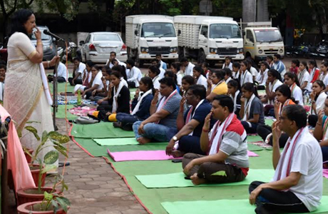Yoga Day in Hemchand Yadav University