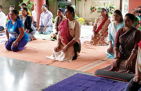 Yoga and Music Day observed in SSSSMV