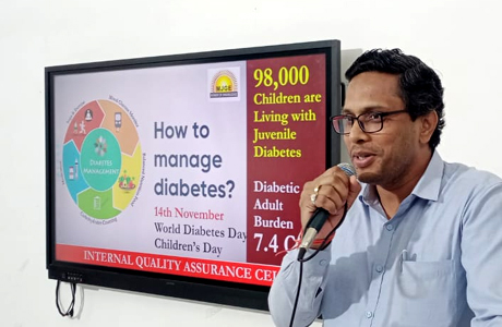 Diabetes day talks in MJ College