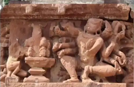 This temple depicts rare events from Puranas