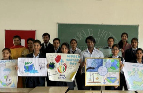 Poster presentation in Bharti College on Water Day