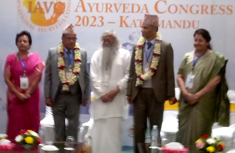 Hema Kulkarni felicitated in Ayurveda Congress