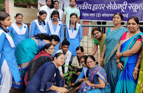 Tree plantation by SSMV BEd Trainees