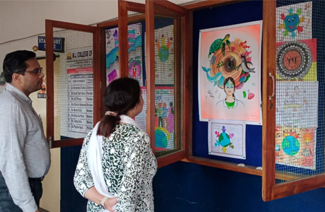 Poster competition on Youth Day at MJ College