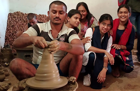 MJ College students learn the art of Diya Making