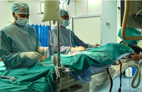 Angioplasty of mesenteric artery at Hitek Hospital