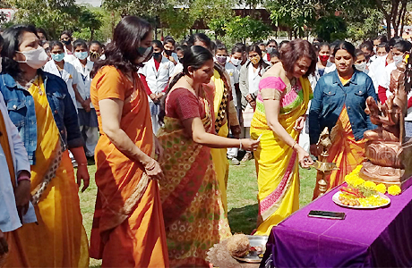 Basant Panchami celebrated in MJ College