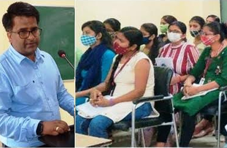 शासकीय कन्या महाविद्यालय में कॅरियर गाइडेंस पर व्याख्यान