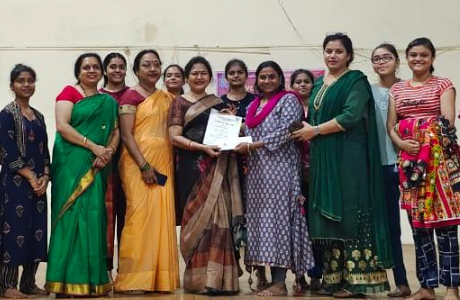 Garba training at Bhilai Mahila Mahvidyalaya