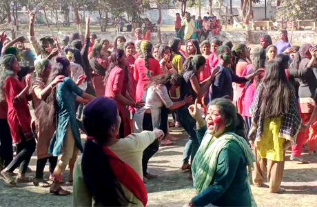 Holi in MJ College of Nursing