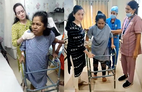 Total knee replacement of 67 yr old in Hitek Hospital