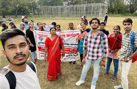 एमजे कालेज के पतंगबाजों ने दी मतदान अभियान में भागीदारी