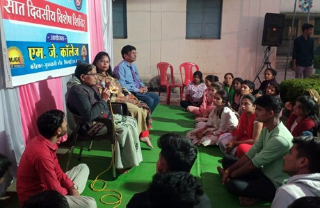 Leprosy worker shares her experience with MJ College NSS volunteers