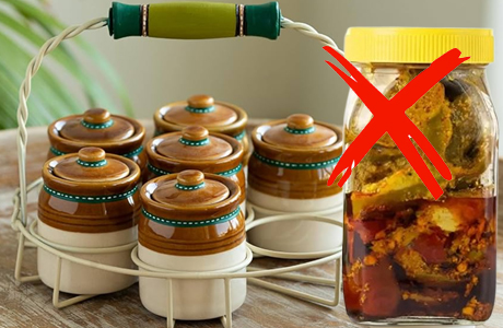PIckle in plastic jars can be hazardous for health