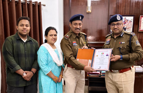 ASI Yashwant Shrivastava awarded PhD by Bharti University. He holds 21 degrees and 13 masters to his credit