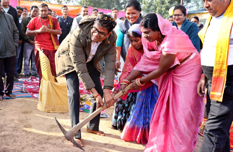 OP Choudhary reaches villages