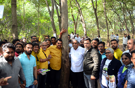 Protest against deforestation in Nashik for Singhasth Kumbh Sadhu Gram