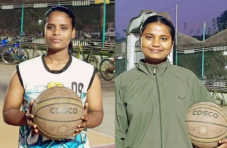 अर्चना निषाद एवं समृद्धि कौर का विवि बाॅस्केटबाॅल टीम में चयन
