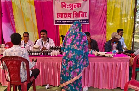 First Modern Medicine Camp in Sanwra Tribal Village