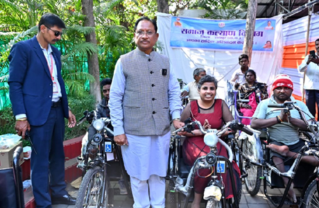 CMVishnu Dev Sai opens aid to the needy in Jandarshan