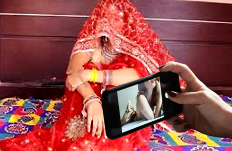 Mobile friend sends friend for Suhagraat and makes video