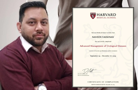 यूरोलॉजिस्ट डॉ नवीन वैष्णव को हार्वर्ड यूनिवर्सिटी की सराहना