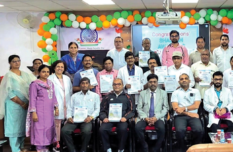 बीएसपी की ‘सेल शाबाश योजना’; 15 चिकित्सा कर्मचारी सम्मानित